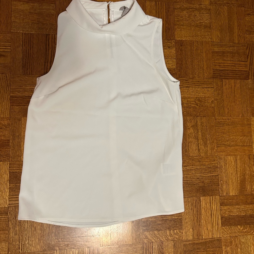 H&M White Sleeveless Tank Top